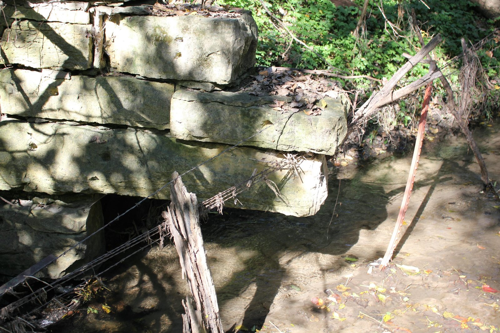 Stone loss at northeast wing wall